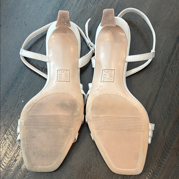Naturalizer 9W Wide Width Galaxy Warm White Women's Elegant Sandals - Picture 6 of 11